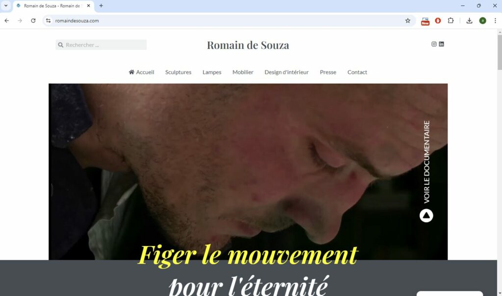 Refonte du site de Romain de Souza par Ad-créa
